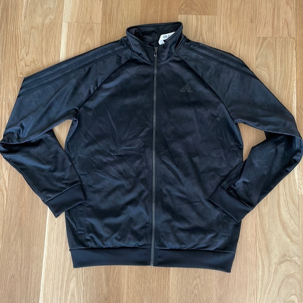 Black camo Adidas Track Jacket. Mens Medium.